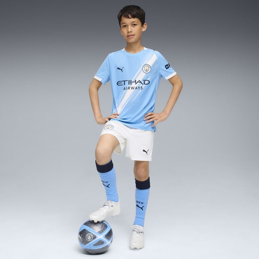 Manchester City Home Shorts 2025/26 Kids-SoccerKits Hub | Buy Soccer Jerseys Online